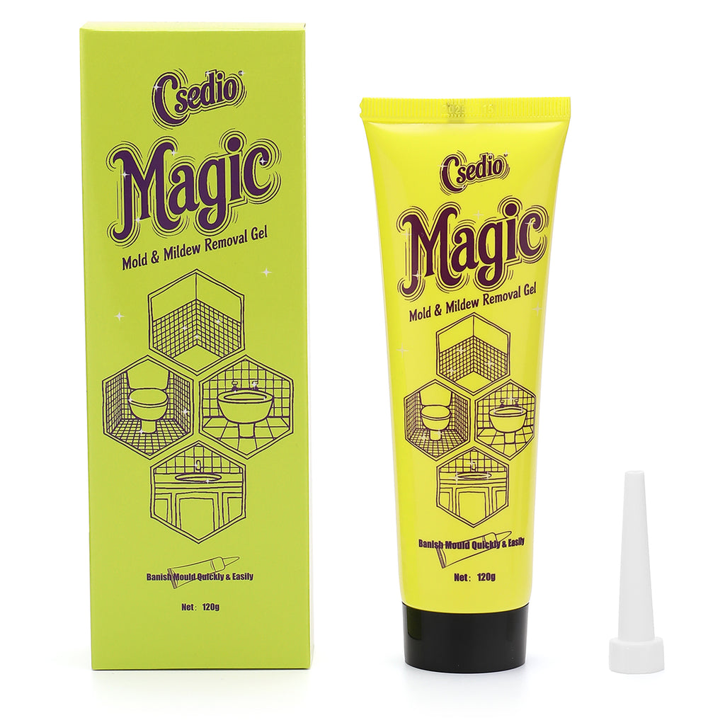 Powerful Mold Remover Gel Mildew Cleaner Stain Remover for Bathroom Kitchen Tile Grout Washing Machine Rubber Seal Wall Tiles Household Safe Non-Toxic Fast Acting