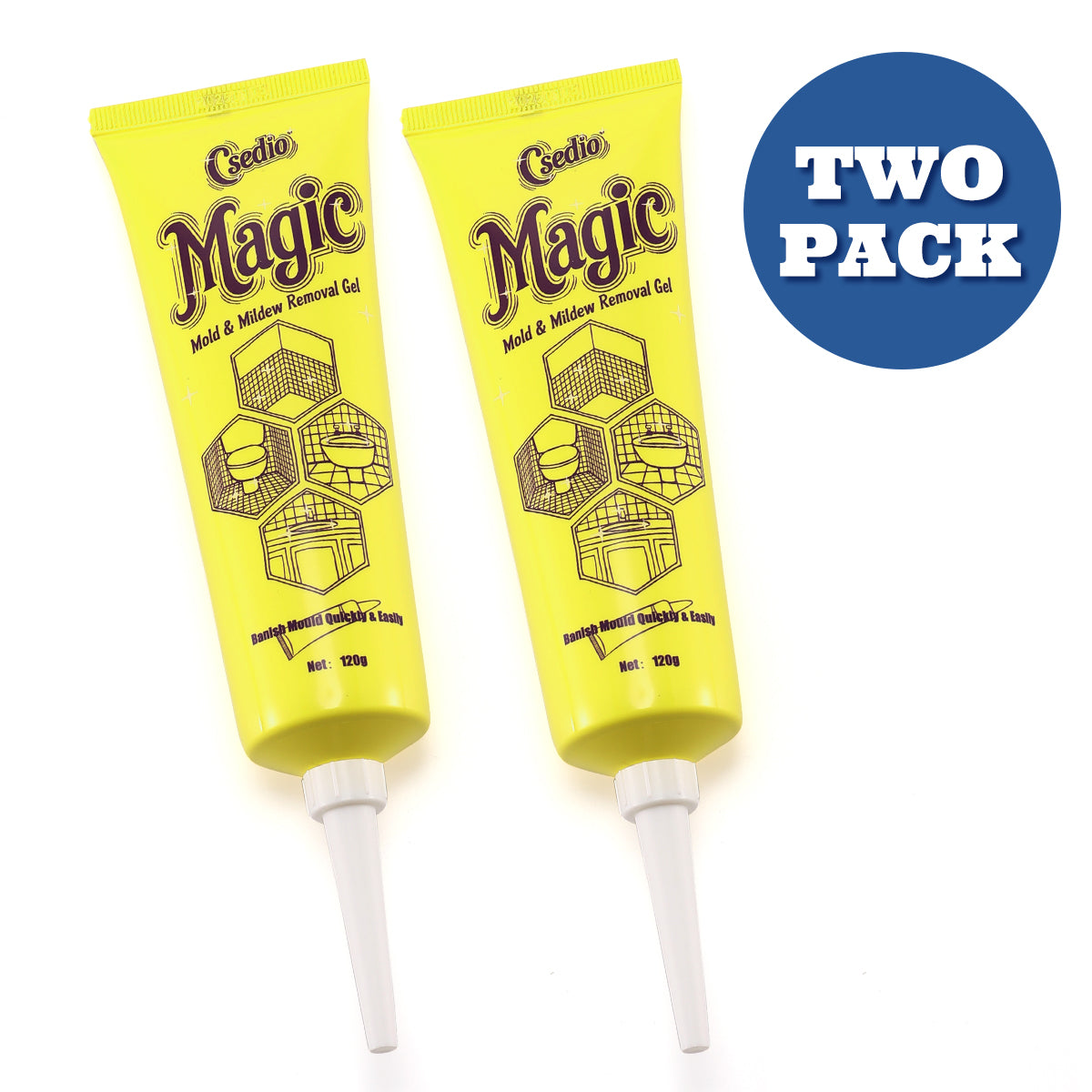 Powerful Mold Remover Gel Mildew Cleaner Stain Remover for Bathroom Kitchen Tile Grout Washing Machine Rubber Seal Wall Tiles Household Safe Non-Toxic Fast Acting